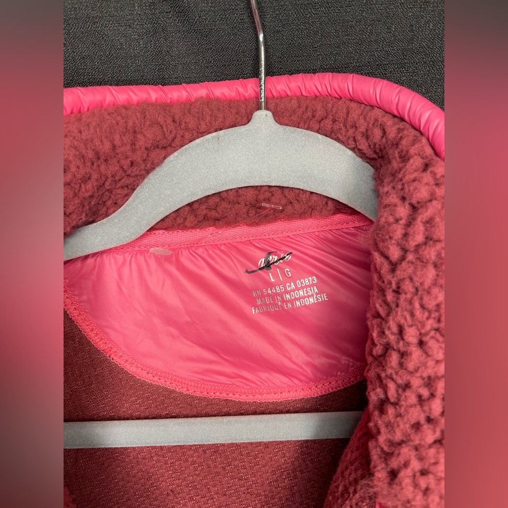 NWOT Aerie Dream Sherpa Quarter Zip Sweatshirt - Brick Stone - Size Large - Picture 6 of 15